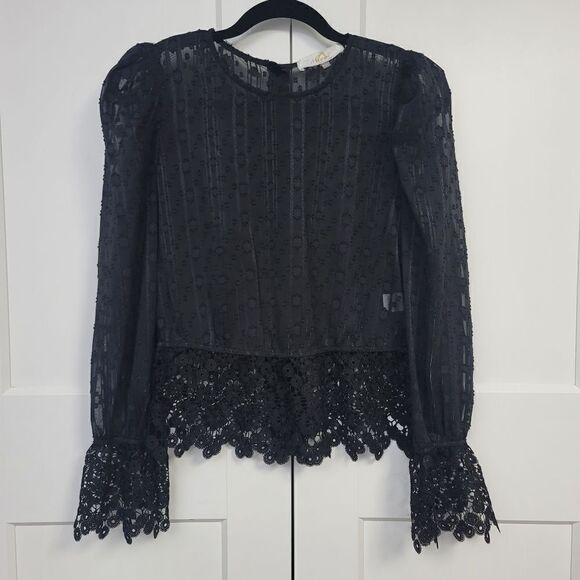 Melograno Rico long sleeve lace top, small - Picture 10 of 12